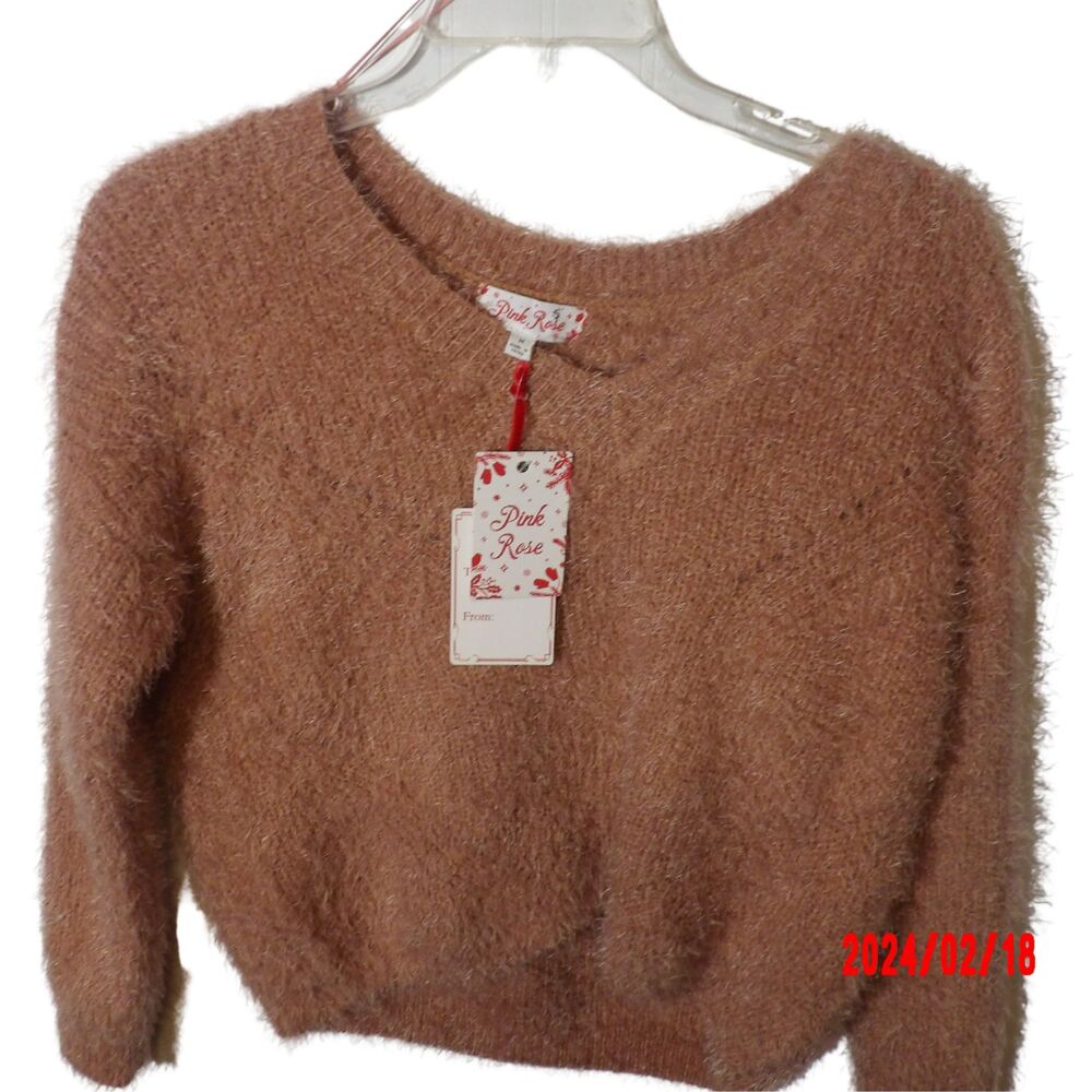 Pink Rose Sweater Womens Med New‎